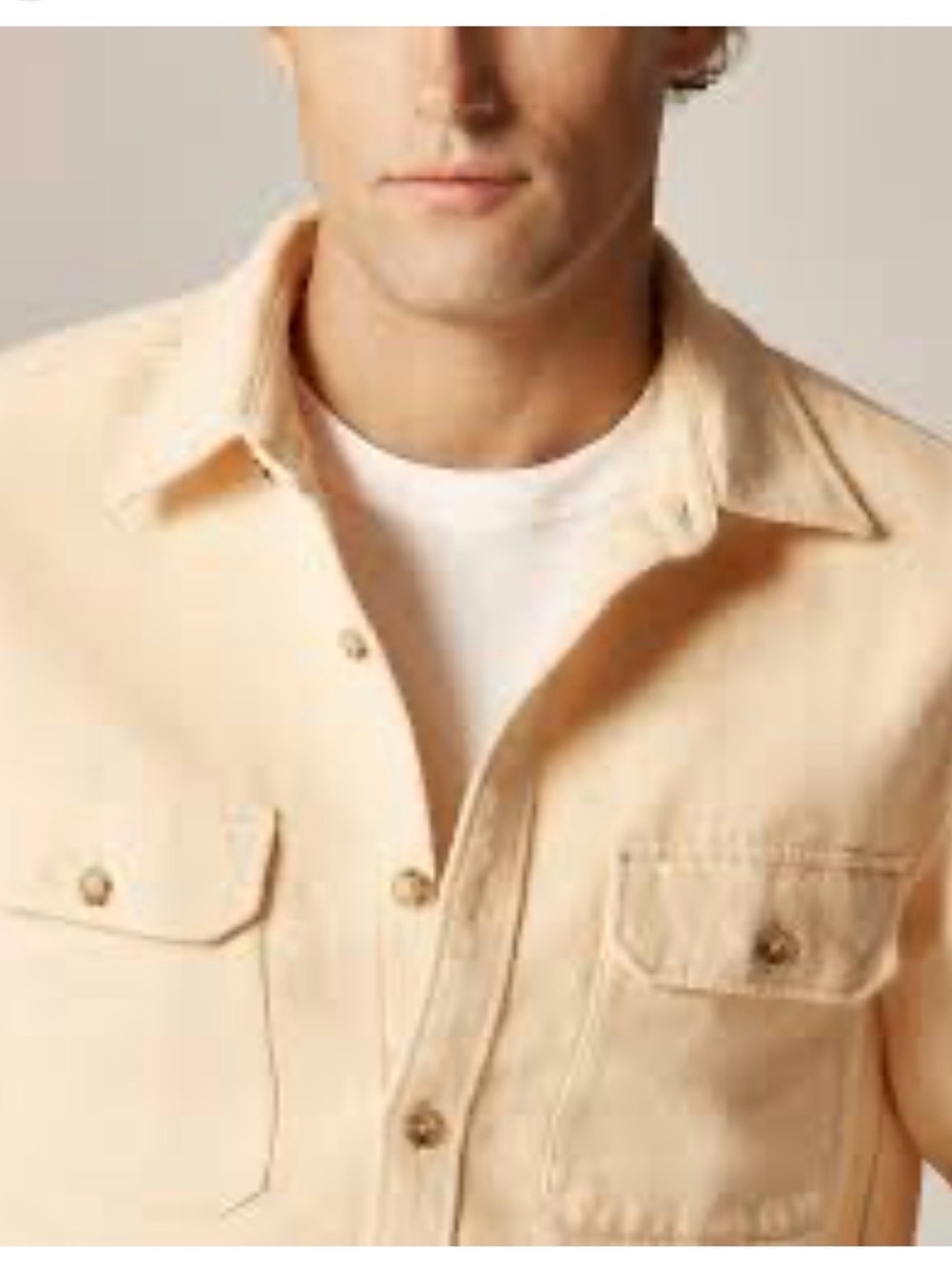 NWT J. CREW Men’s Size M Heavyweight Chamois Workshirt in Japanese Cotton Ye